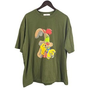 Vintage Cartoon Bunny Graphic Tee by Original Design Estimated Size 2XL